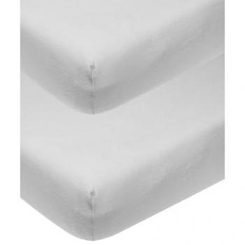 Set di Lenzuola con Angoli in Jersey per Lettino 2 Pezzi 70 x 140 cm Grigio Chiaro