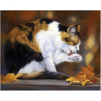 Katzen-Diamantenkreuzstich Set – 5D DIY 20×30 cm