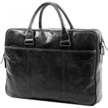 Porte-ordinateur Gérard Henon 17 Cuir de Vachette Vieilli Noir