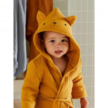 Bio-Kollektion: Weicher Musselin-Bademantel für Babys