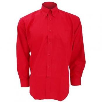 Chemise Oxford à manches longues Bleu Clair Kustom Kit Mens Workwear