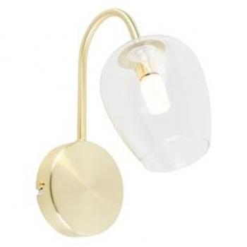 Lámpara de pared Wi-Fi dorada con cristal G9 - Elien