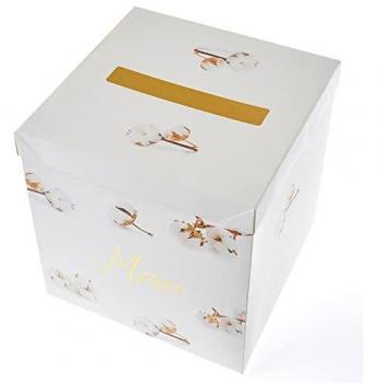 Urne carton merci fleurs 25cm