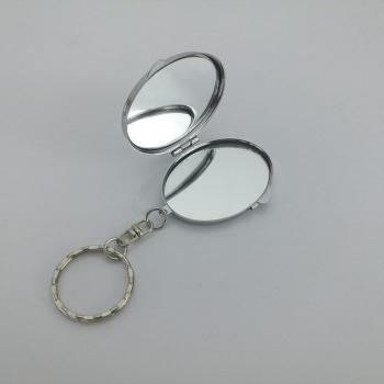 Double-Sided Pocket Makeup Mirror - Solid Color Metal Case
