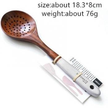 Kit d’outils culinaires en bois de teck durable