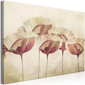 Décoration Murale Fleurs Beige 60x40 cm Impression Premium