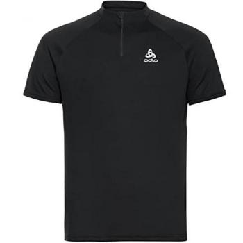 T-shirt de trail Odlo Essentiel Col Rond Demi-Zip Homme - Noir - Taille S