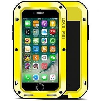 Fonrest iPhone 7 Plus Funda, 5.5-Pulgada Love Mei Antichoque Al Aire Libre Tarea Pesada Híbrido Aluminio Metal Armadura Antipolvo Carcasas con Vidrio Templado