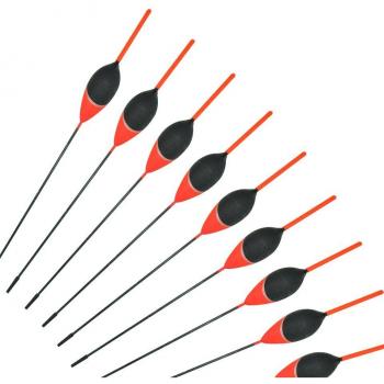 10PCS Red Ice Fishing Float Bobber 2.5g 18cm