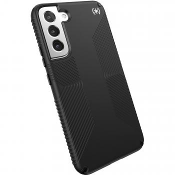 Speck Presidio2 Grip Smartphone Hülle für Samsung Galaxy S22 Plus, Schwarz mit Microban