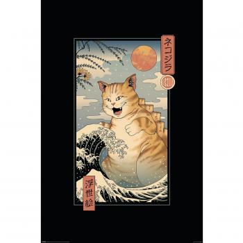 Poster di Vincent Trinidad - Catzilla Ukiyoe