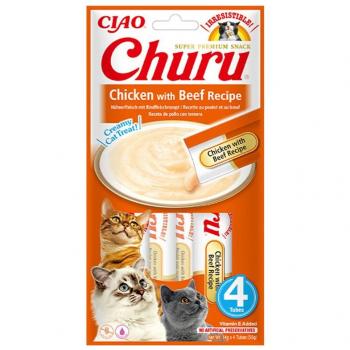 Churu de frango e carne para gatos 4 sticks de 14g - Inaba