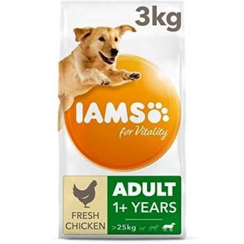 IAMS for Vitality Alimento seco (croqueta) para perros adultos de raza grande con pollo fresco 3 kg