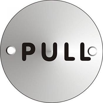 Seco Pull Sign 72mm × 1.5mm Satin Anodised Aluminium