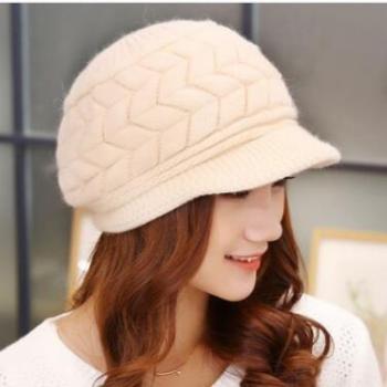 Women's Wool Ski Cap with Brim