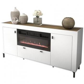 Commode Mormavu 110, Finition Mat Blanc, Style Contemporain