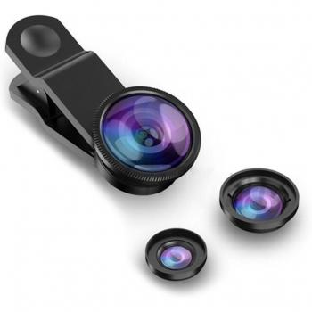 3 in 1 Wide Angle Macro Fish Eye Lens for Smartphones