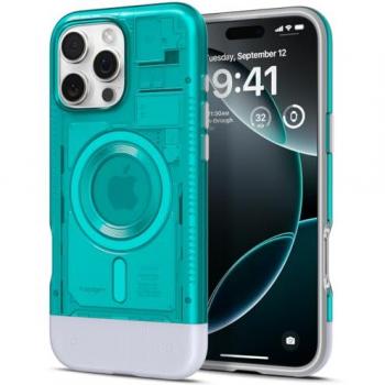 Cover protezione Spigen Classic C1 MagSafe blu per iPhone 16 Pro Max