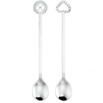 Sambonet Set Cucchiaini Party Oriental Acciaio 2 Pezzi