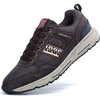 AX BOXING Scarpe Uomo Sneakers Sportive Running Ginnastica Fitness Casual Basse Trekking all'Aperto 41-46 (41 EU,Dk.Marrone)