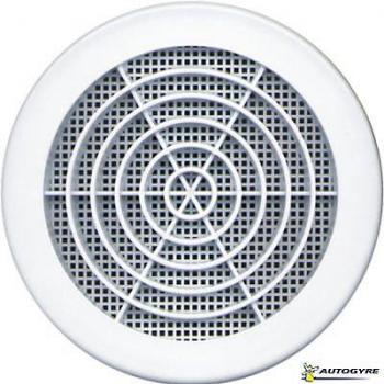 Grille d'aération PVC Autogyre avec moustiquaire blanche Ø 147 mm