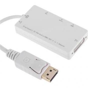 Adaptador VGA HDMI DVI DisplayPort audio BeMatik negro