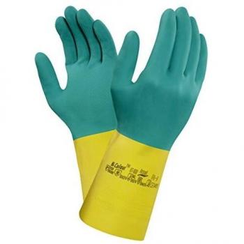 Ansell AlphaTec 87-900 Gants de Travail Multifonctions, Résistance Chimique, Design Durable, Vert, Taille M