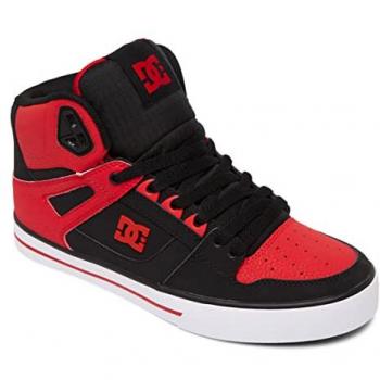 Baskets DC Shoes Pure High-Top WC Homme - Rouge Noir - 48 EU