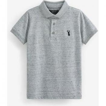 Next Grey Short Sleeve Polo Shirt (3-16yrs) – 2025