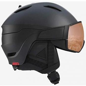 Casco Salomon Driver para esquí y snowboard con visor, compatible con gafas, negro