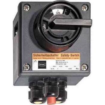 Ex Rated 3 Pole Safety Switch 12A Zone 1/2/21/22