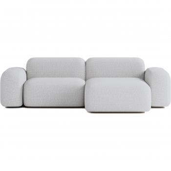 Canapé d'angle moderne 3 places gris ATIO
