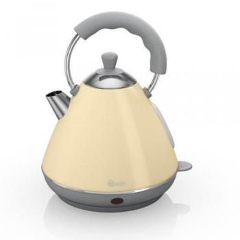 Swan SK261030CN 1.7‑Liter Cream Pyramid Kettle – 3 kW Rapid Boil