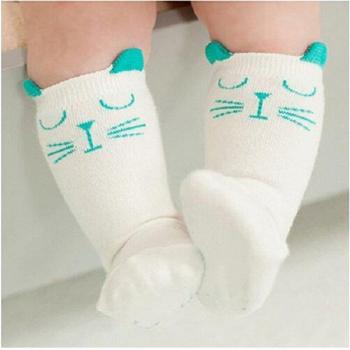 Cute Fox Design Baby Knee Socks for Toddlers (0-3 Years) - 1 Pair
