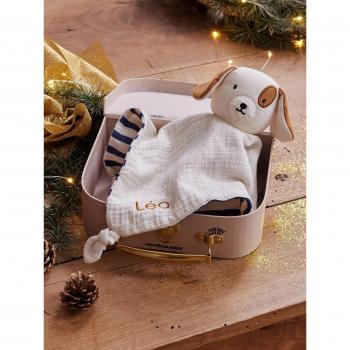Perro de Peluche Vértbaudet en Forma de Plano, Personalizable y con Estuche Azul