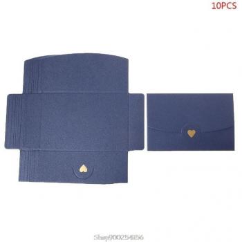 10pcs Blank Mini Heart Shaped Retro Paper Envelopes