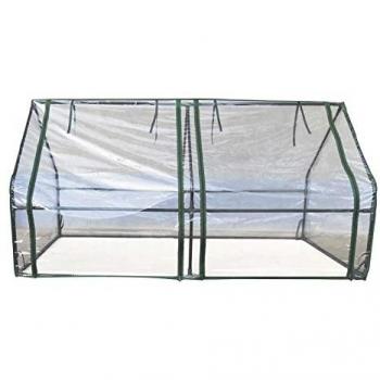 Serre de Jardin PVC-Acier Gardiun Leaf Horizontale 180x90x90 cm Vert Fermeture Double Glissière