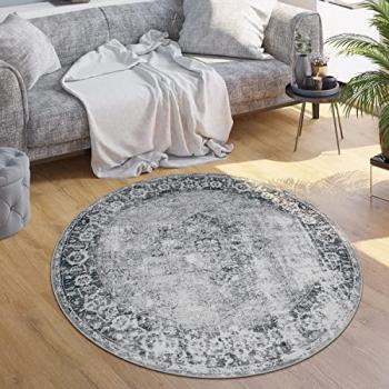 Céramique Méditerranéenne – Tapis rond 200 cm, gris
