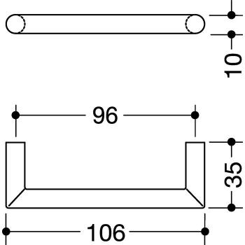Hewi Maniglia Mobili 562.10.96 – 92 mm, Grigio Antracite, Ø 10 mm