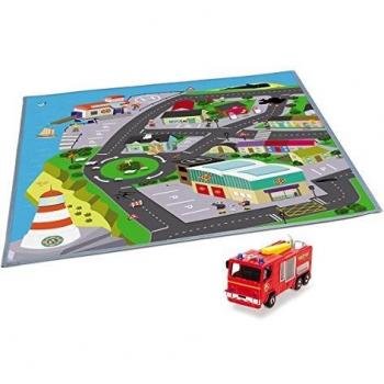 Dickie Toys 203096003 Feuerwehrmann Sam Spielmatte mit Licht- und Soundfunktion
