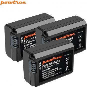 Powtree 2000mAh 7.2V NP-FW50 Battery Pack