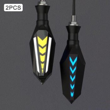 Double Side Flowing Turn Signals LED Motorcycle Turn Signal Light 12V Flashing Blinker Muticolor Universal Daytime Running Light