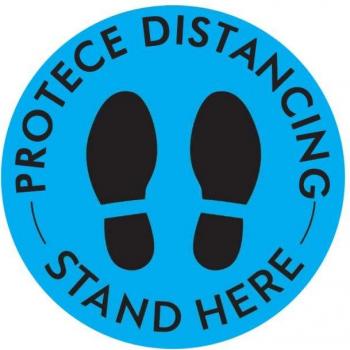 Social Distance Reminder Floor Sticker