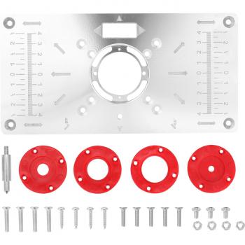 Placa de Inserción de Aluminio para Router Compatible con Bosch GKF550 y Makita RT0700C