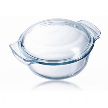 Pyrex Glas‑Auflaufform Classic rund – Deckel inklusive (3,5 L)