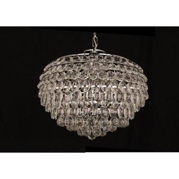 Adaliz 6-Bulb Crystal Pendant in Chrome