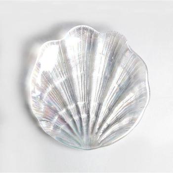 Glittering Glass Jewelry Plate for Manicures