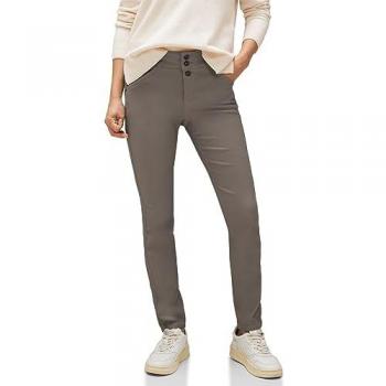 STREET ONE Outdoorhose mit dekorativ geknöpftem Bund