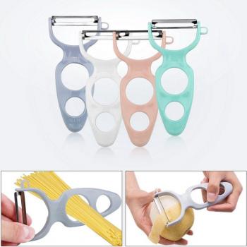 Multifunctional Stainless Steel Kitchen Gadget: Pasta Measurement Tool & Vegetable/Fruit Peeler