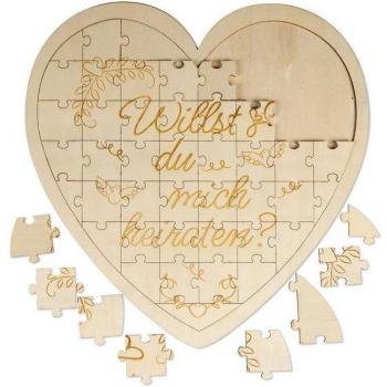 Puzzle Relaxdays inciso, stile A, color marrone tenue 49 unità